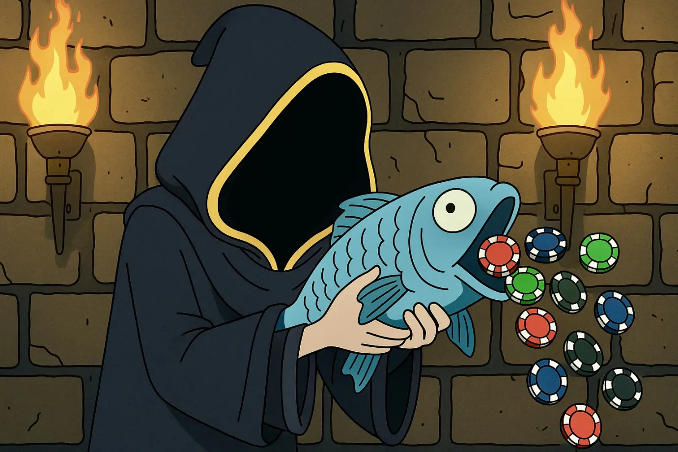 Illustration d'un poisson pressé symbolisant l'exploitation des erreurs