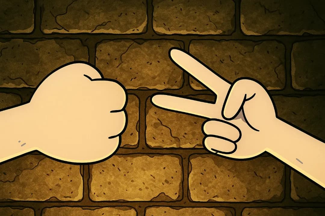 Ilustración del juego piedra-papel-tijeras