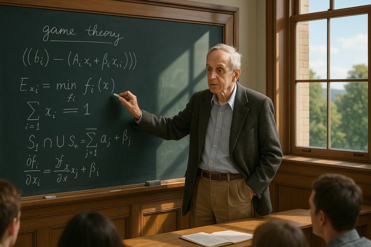 Retrato de John Nash (generado por IA)