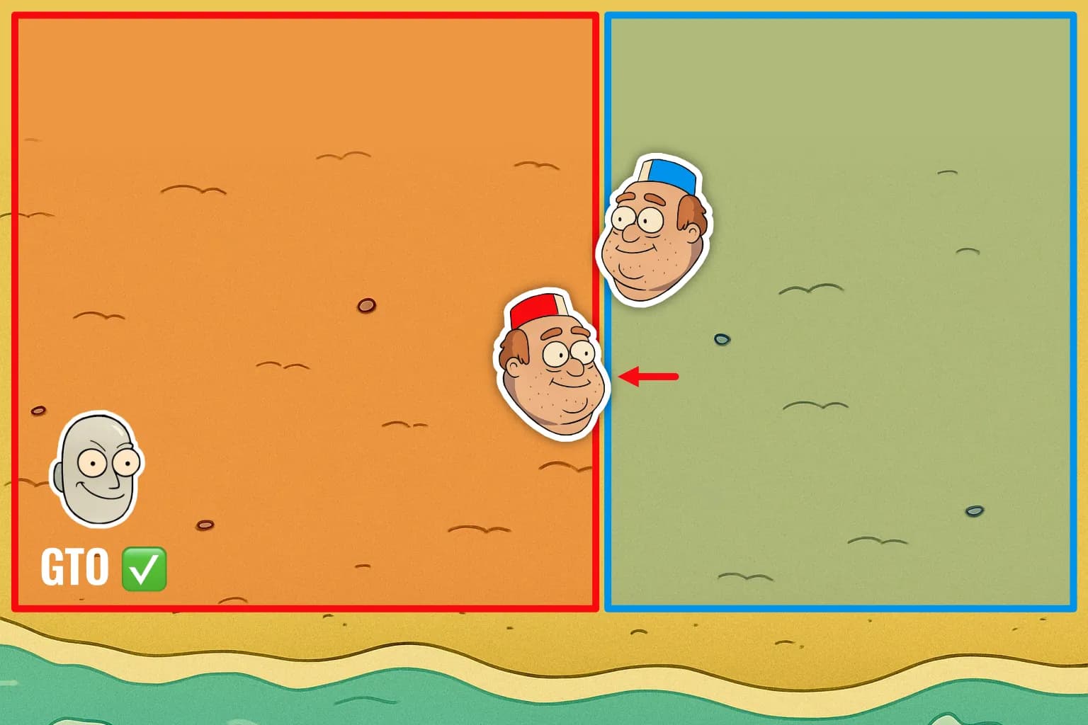 El vendedor rojo contraataca recolocándose en el centro