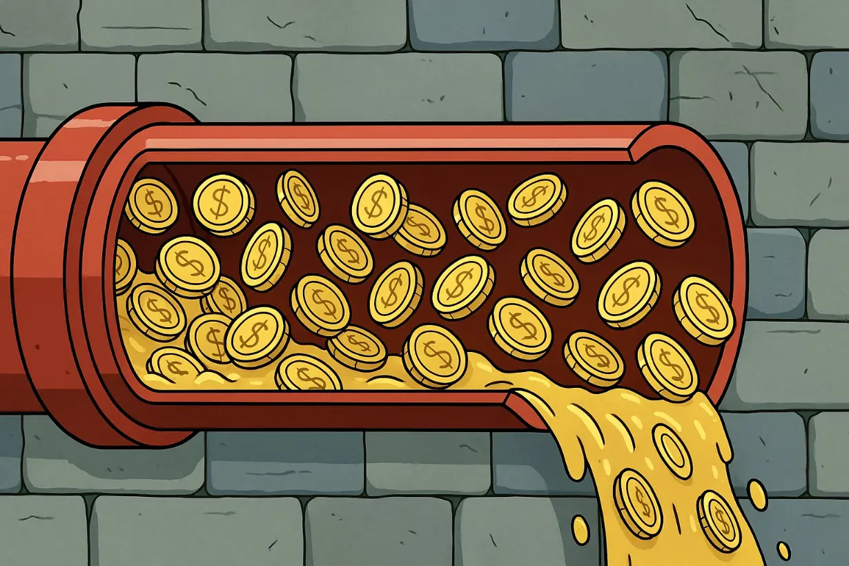 Illustration of the net loss caused by rake